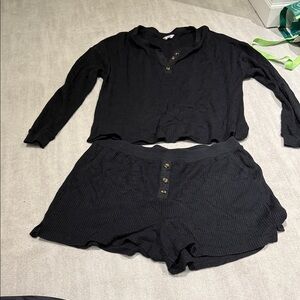 Knix Black Long Sleeve Lounge Set